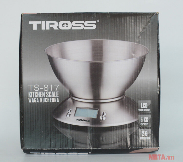 Cân nhà bếp cao cấp điện tử Tiross TS-817