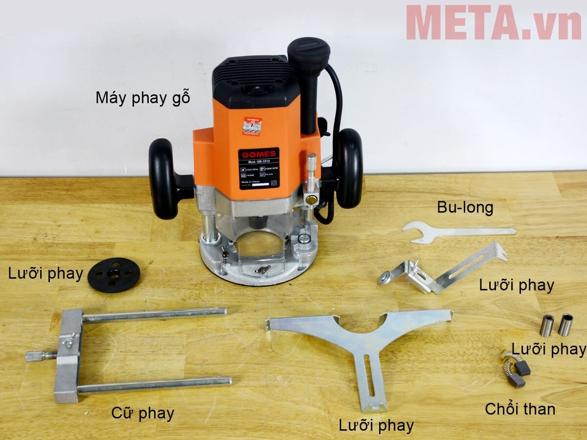 Máy soi gỗ 2 tay cầm Gomes GB-3312A