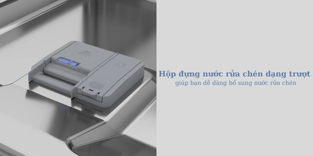 Hộp đựng nước rửa chén dạng trượt giúp bạn dễ dàng bổ sung nước rửa chén