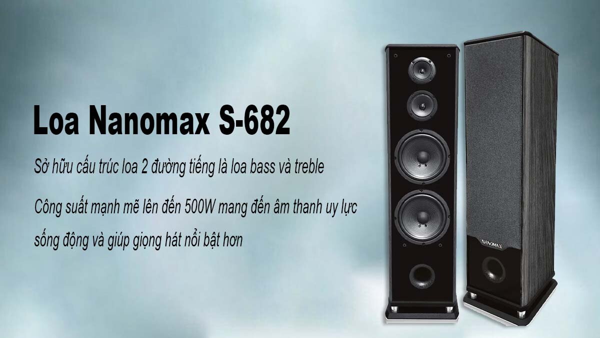 Sản phẩm sở hữu cấu trúc loa 2 đường tiếng và công suất mạnh mẽ 500W