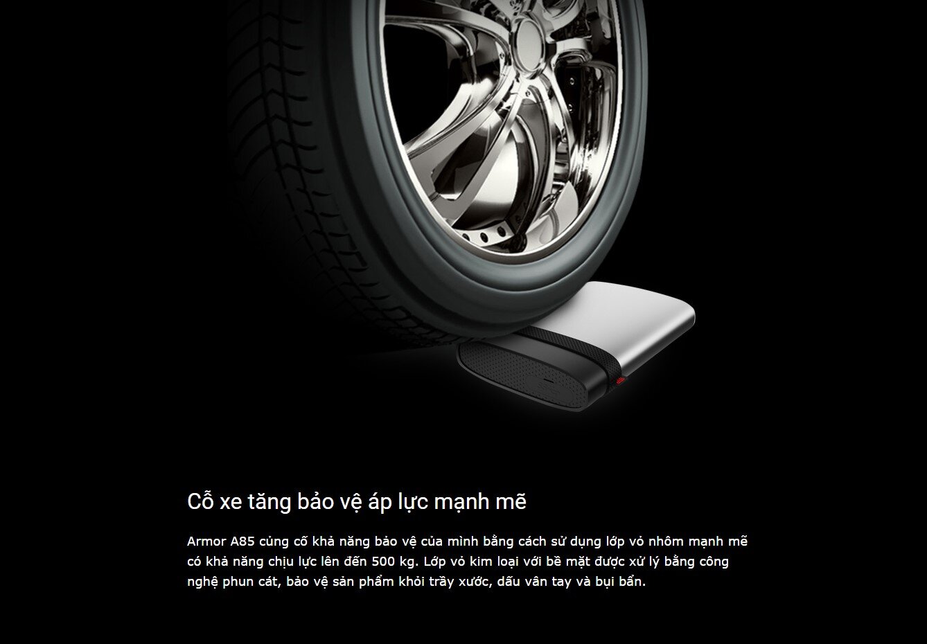 Ổ cứng di động SILICON POWER Armor A85 Bạc USB 3.2 Gen1