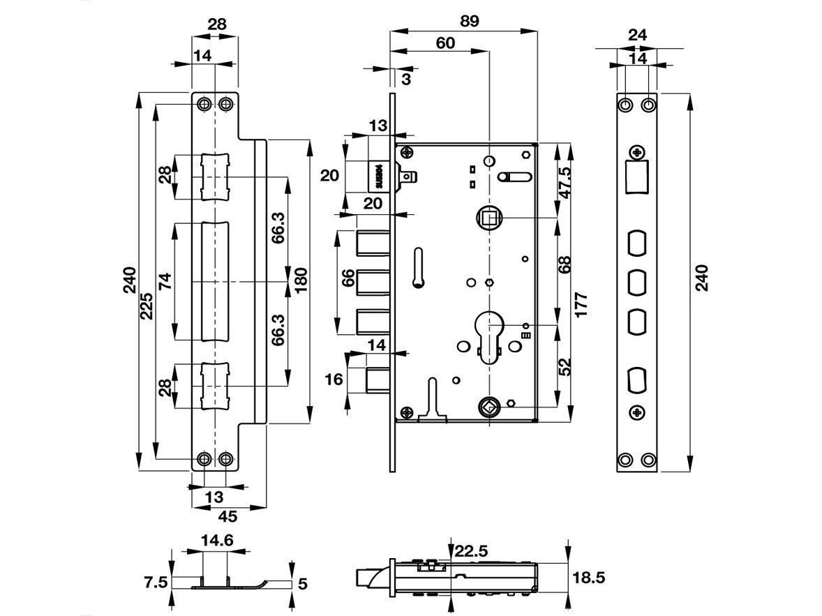 Kích thước khóa điện tử Hafele   Khóa điện tử