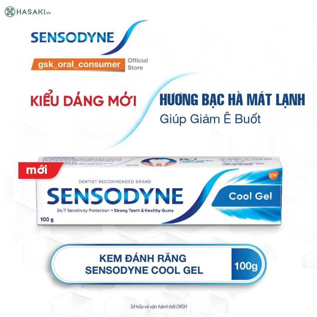 Kem Đánh Răng Sensodyne Cool Gel - Hương bạc hà mát lạnh & Giúp giảm ê buốt