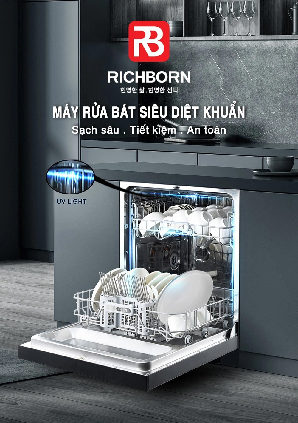 Máy rửa bát Richborn RDG6080SUB Ultra