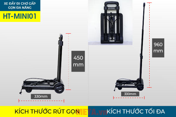 Xe đẩy đi chợ gấp gọn đa năng Advindeq HT-MINI01
