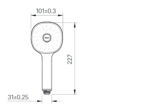 Bản vẽ kỹ thuật của vòi tay sen tắm INAX BF-SC8