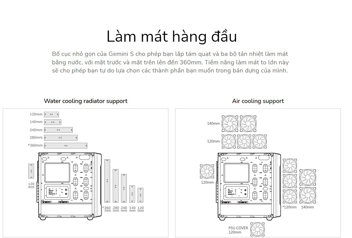 Vỏ Case Cougar GEMINI S - Silver Version