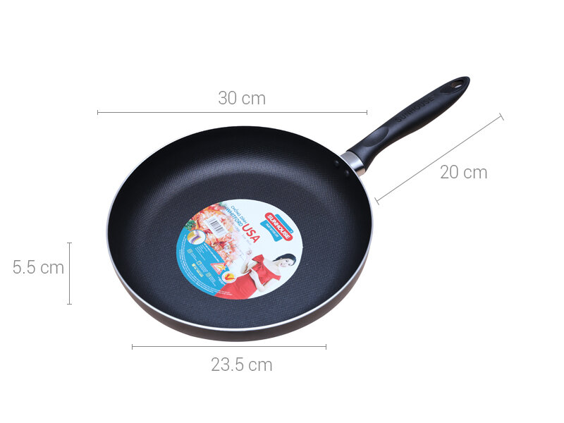 Chảo nhôm chống dính 30 cm Sunhouse CS30 Chảo nhôm chống dính 30 cm Sunhouse CS30