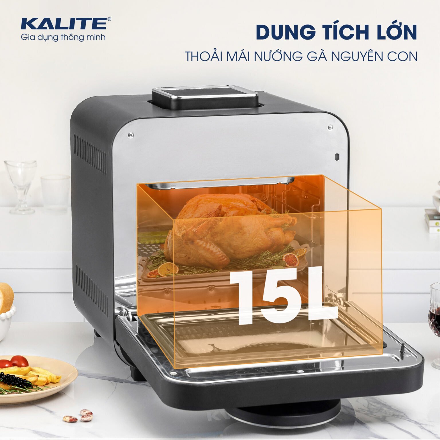 Nồi chiên hấp Kalite Steam Star dung tích 15 lít