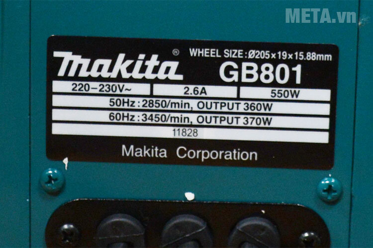 Máy mài hai đá Makita GB801 205mm