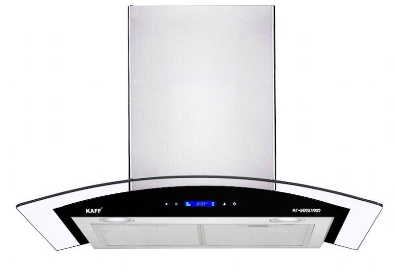 Máy hút mùi Kaff KF-GB027 sở hữu thiết kế kính cong tinh tế