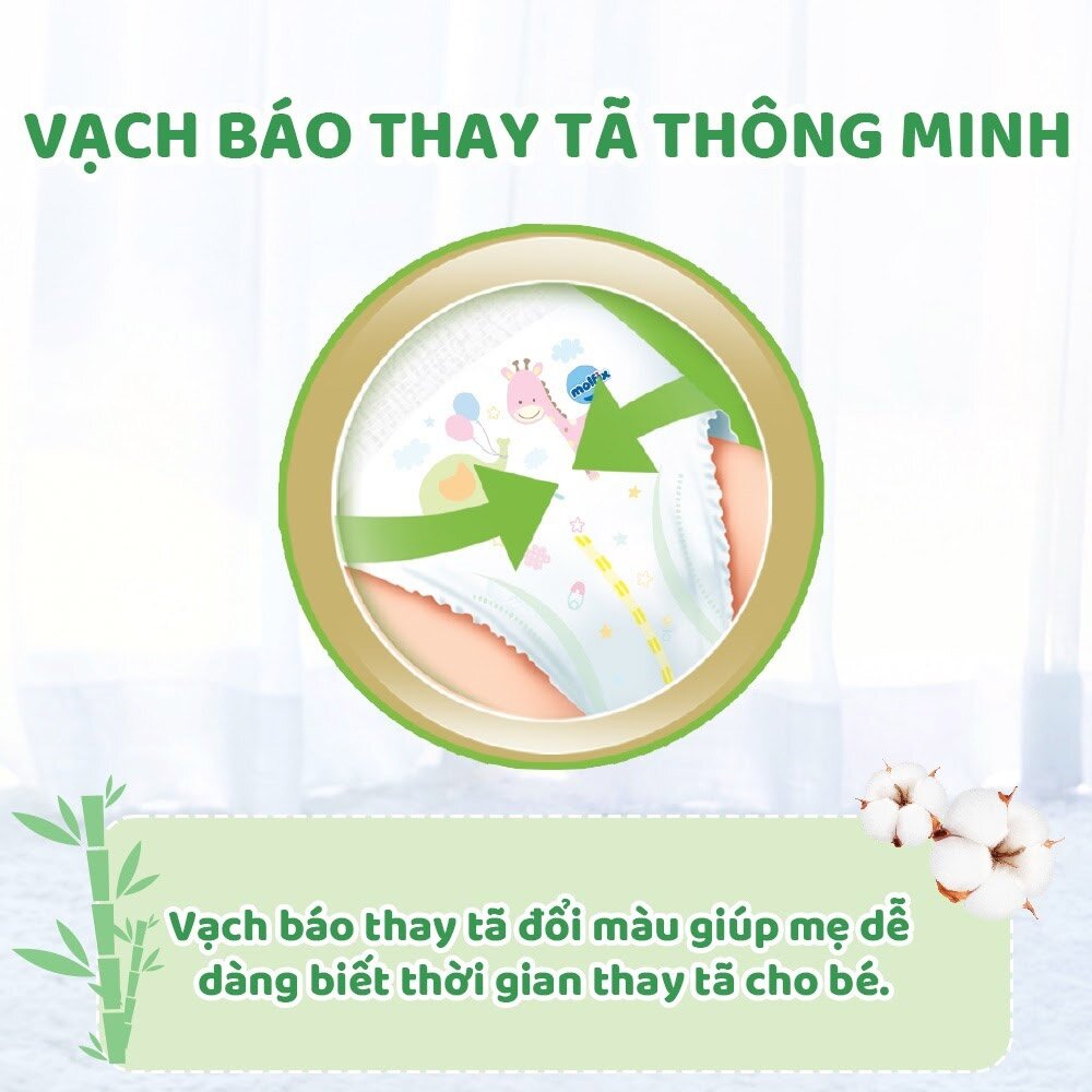 Vách báo thay tã thông minh của bỉm - Tã quần Molfix Ultra Jumbo size M 