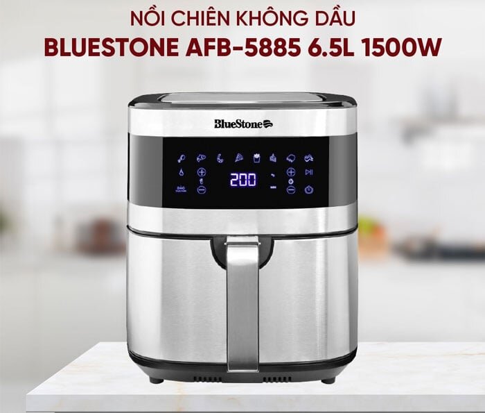 Nồi chiên không dầu điện tử BlueStone AFB-5885 tích hợp 8 chức năng nấu ăn tự động