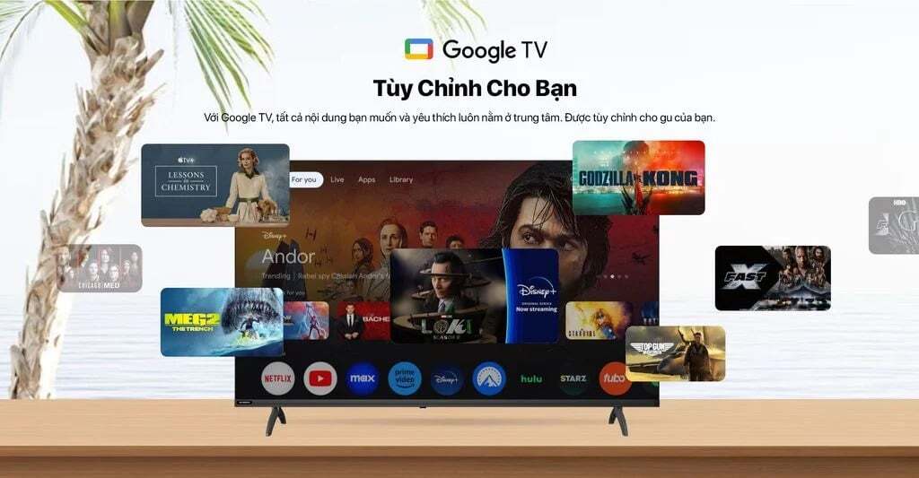 Hệ điều hành Google TV – Trải nghiệm giải trí không giới hạn Google Tivi Coocaa 40Z73