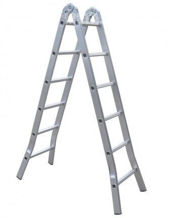  Thang nhôm khóa sập tự động NKT-Nika20 (NKT-A26) có 6 bậc và mỗi bậc được đột dập 3 lần chắc chắn