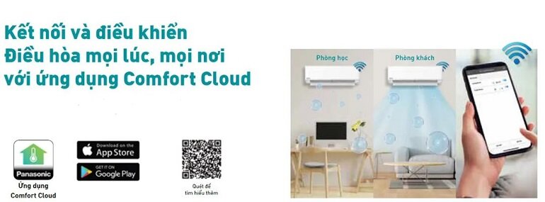 Điều hòa Panasonic Inverter 12000 BTU 1 chiều CU/CS-U12ZKH-8 được trang bị công nghệ Eco + AI hiện đại 