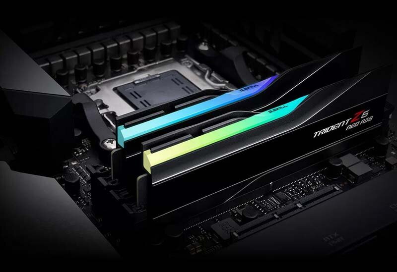 Ram Desktop Gskill Trident Z5 NEO RGB (F5-6000J3636F16GX2-TZ5NR) 32GB (2x16GB) DDR5 6000Mhz 