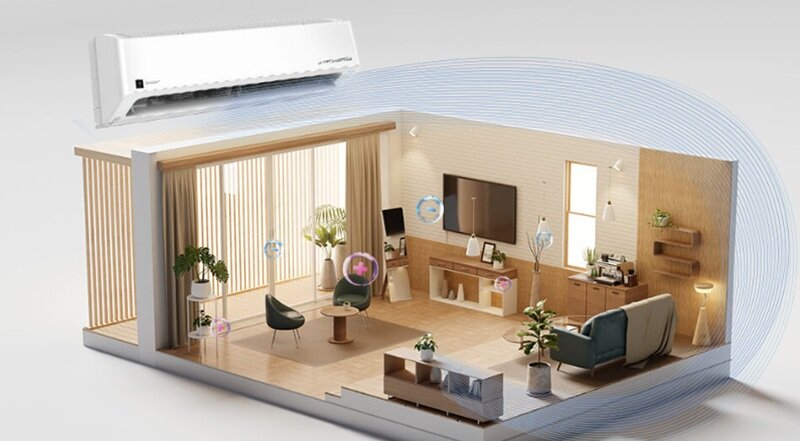 Điều hòa Sharp Inverter 18000 BTU 1 chiều AH-XP18CHW