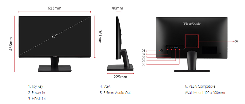 Màn hình Viewsonic VA2715-H 