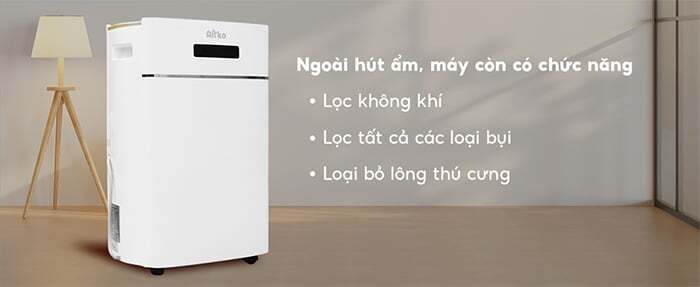 Máy có thêm chức năng lọc không khí Máy hút ẩm Airko