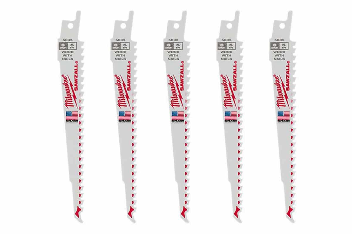 Bộ 5 lưỡi cưa kiếm gỗ loại mỏng T5-150.24mm Milwaukee 48-00-5035