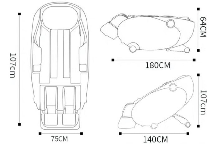 Kích thước của ghế massage Ferroli FM96