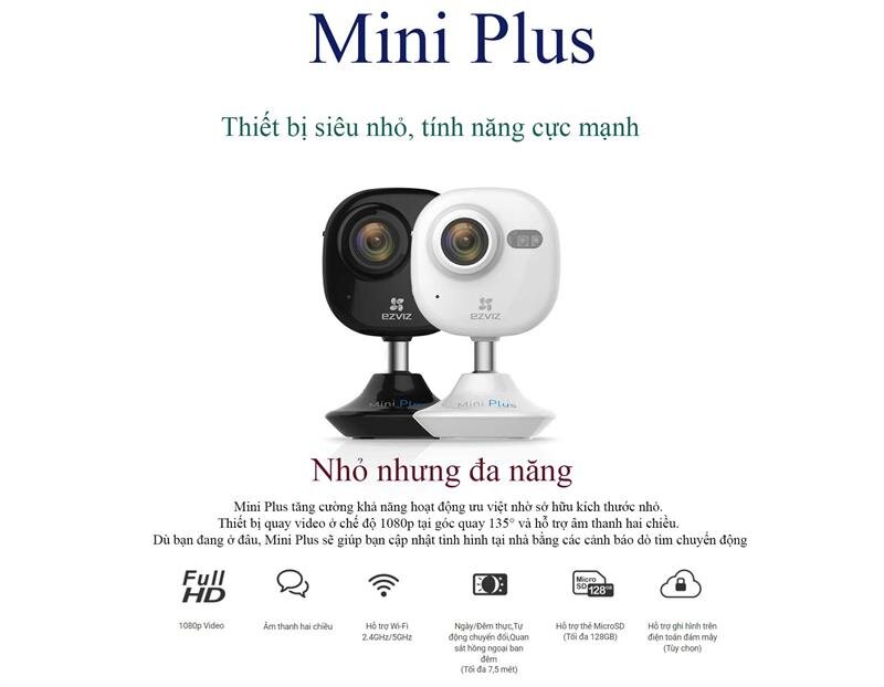 Camera IP Wifi Ezviz Mini Plus White (CS-CV200) Camera IP Wifi Ezviz Mini Plus White (CS-CV200)
