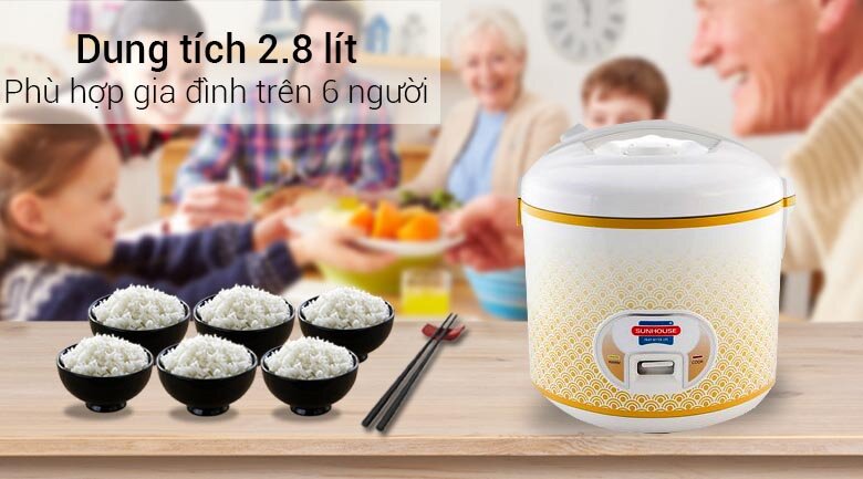 Nồi cơm điện Sunhouse 2.8 lít SH 830 Nồi cơm điện Sunhouse 2.8 lít SH 830