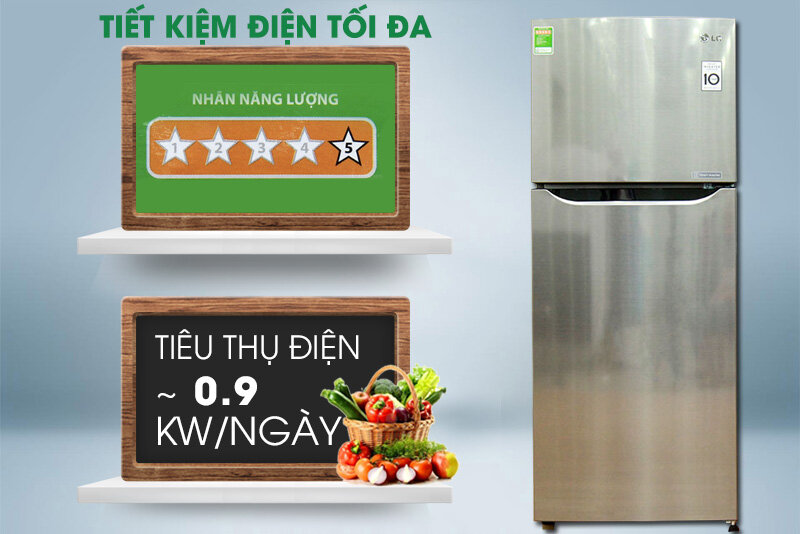 Tủ lạnh LG 189 lít GN-L205PS Tủ lạnh LG 189 lít GN-L205PS