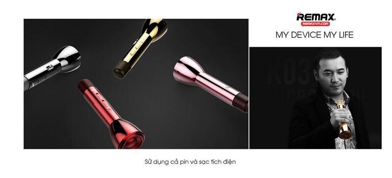 Mic Karaoke Remax Bluetooth Speaker K03