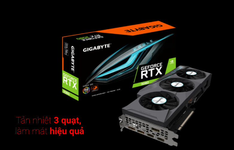Card màn hình GIGABYTE GeForce RTX 3080 EAGLE OC | Làm mát hiệu quả