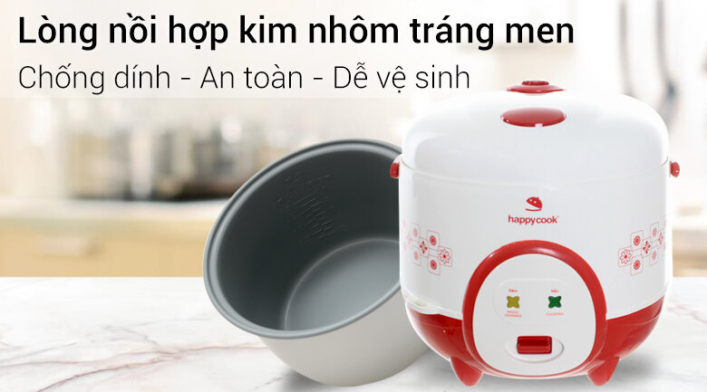 Nồi cơm điện Happycook 1.8 lít HC-180A Đỏ Nồi cơm điện Happycook 1.8 lít HC-180A Đỏ