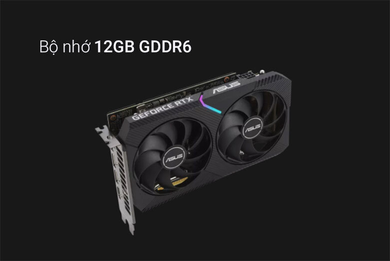 Card màn hình/ VGA ASUS DUAL GeForce RTX 3060 OC 12G | Bộ nhớ 12 GB