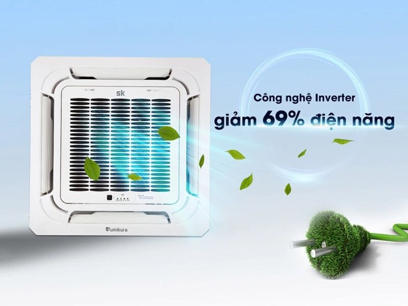 điều hòa SK Sumikura Cassette Inverter 1 chiều 28.000 BTU APC/APO-280/DC tiết kiệm điện năng hiệu quả