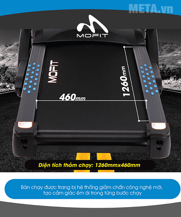 Máy chạy bộ điện cao cấp Mofit SP615
