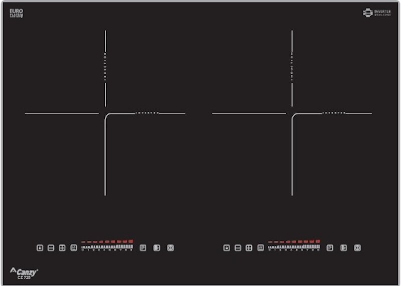 Bếp từ đôi Canzy CZ-725 sở hữu thiết kế sang trọng và hiện đại