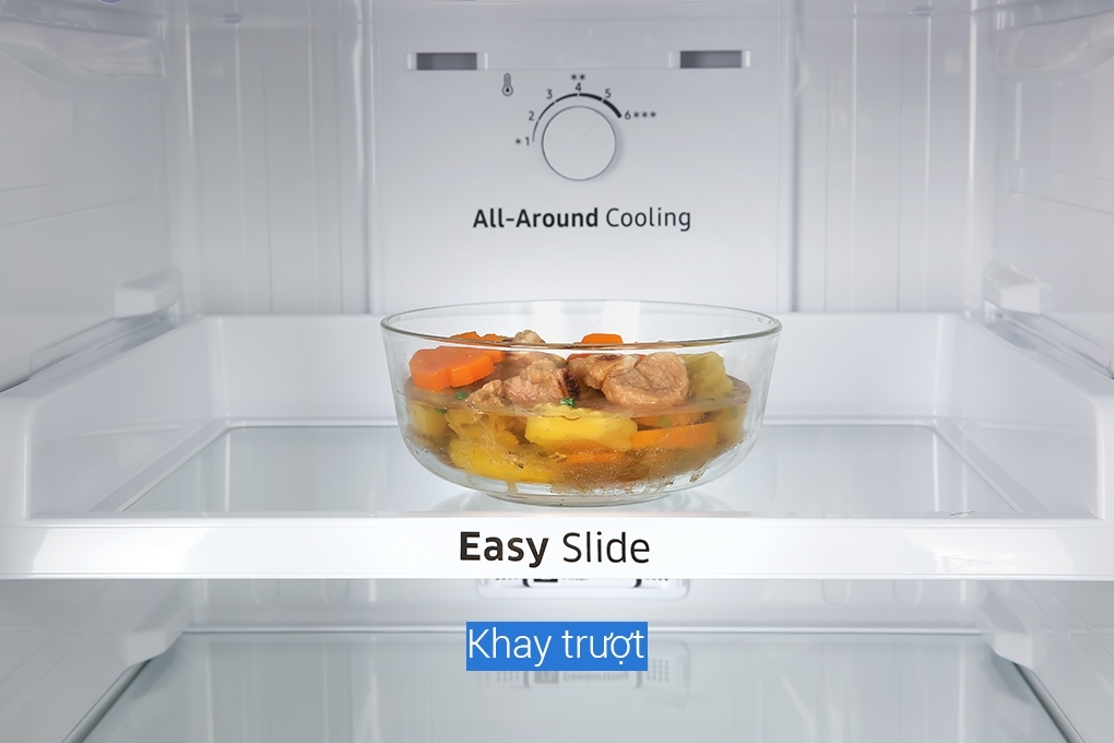 Khay thiết kế dạng trượt Tủ lạnh 2 cánh