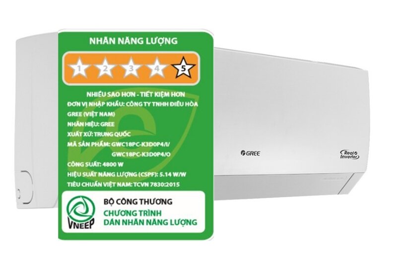 Điều hòa Gree 18000 BTU 1 chiều Inverter GWC18PC-K3D0P4 tiết kiệm điện