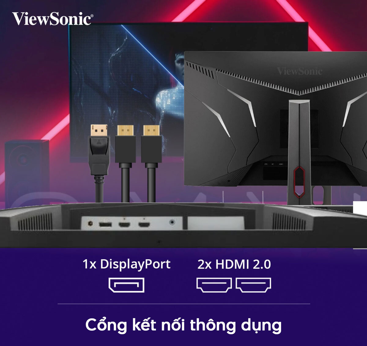 Cổng kết nối của Viewsonic VX3219-2K-Pro-2 