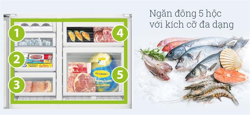 Tủ lạnh 4 cánh Mitsubishi MR-L78EH-BRW-V Inverter - 635L