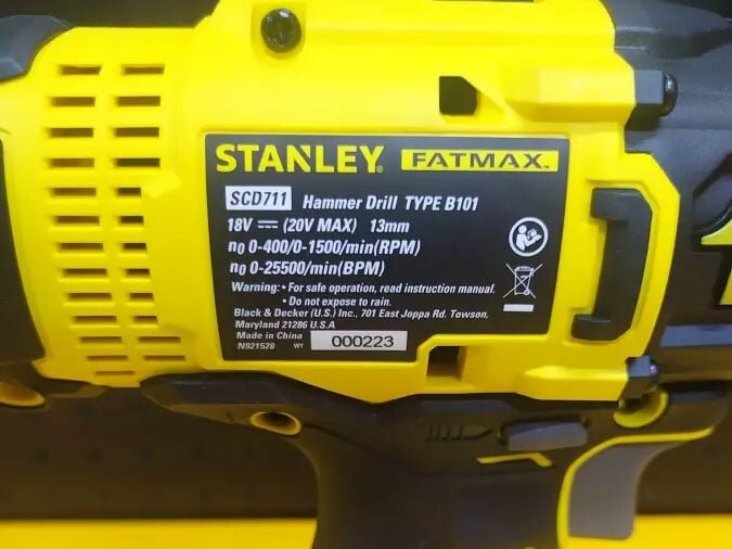 Thông số kỹ thuật của máy khoan pin Máy khoan pin 20V Stanley