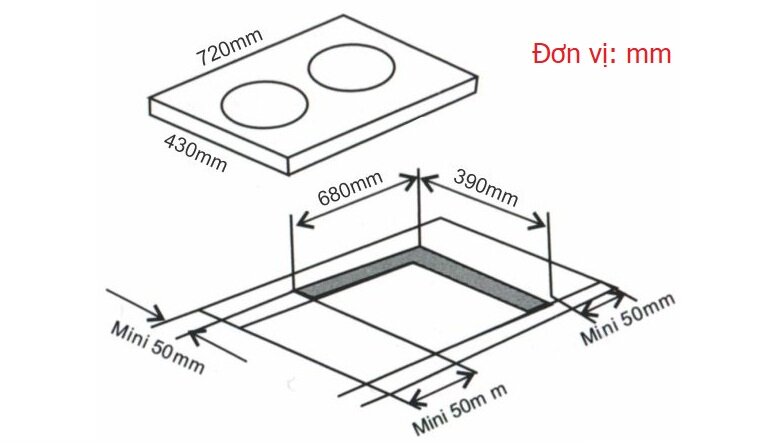 Bếp từ âm 2 vùng nấu Arber AB-552