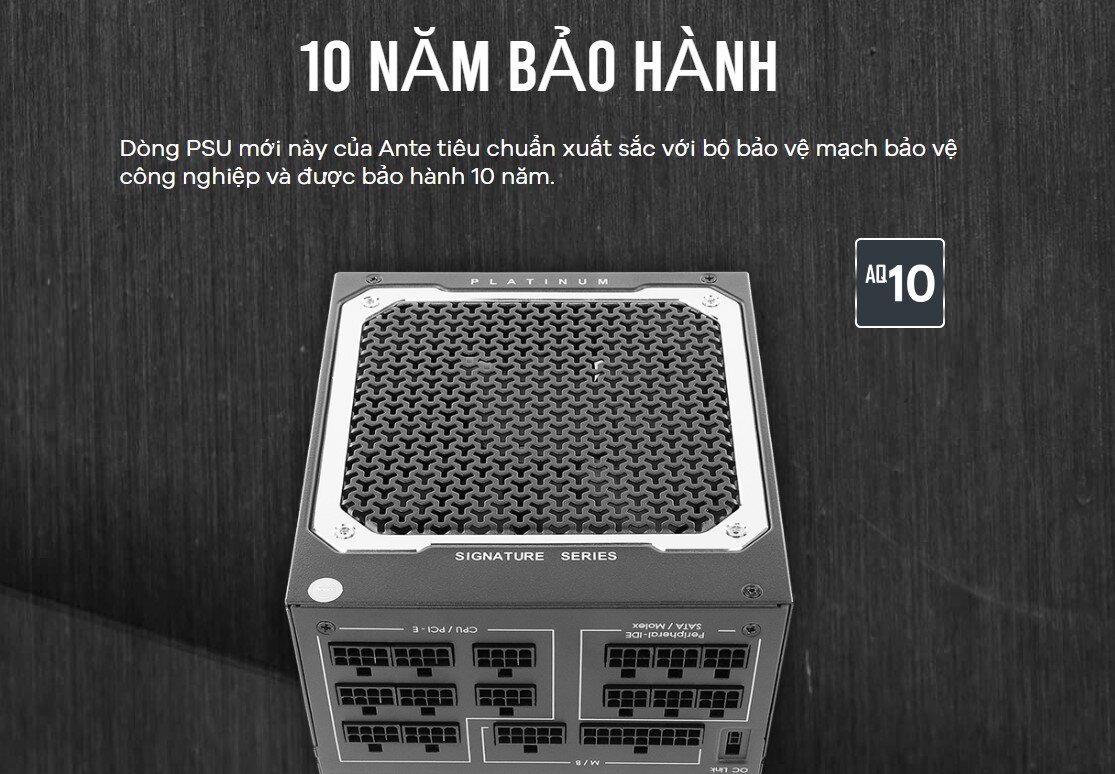 Nguồn Máy Tính ANTEC SIGNATURE SP1000 1000W ( 80 Plus Platinum, Full Modular)