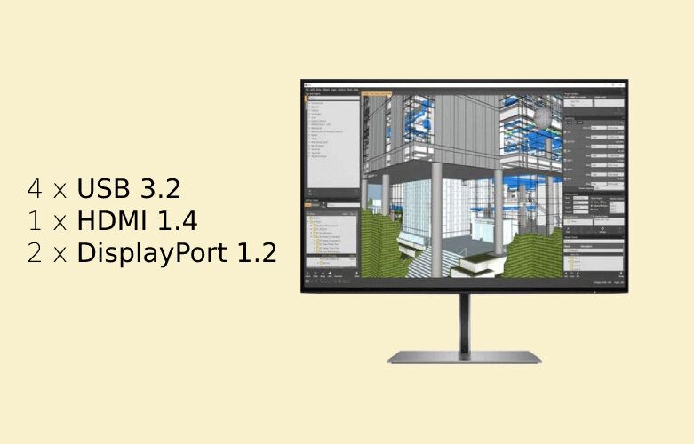 Màn hình LCD HP Z24n G3| Đa dạng cổng kết nối