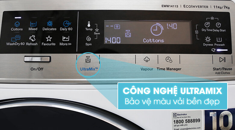 Máy giặt sấy Electrolux inverter 11 kg EWW14113 Máy giặt sấy Electrolux inverter 11 kg EWW14113