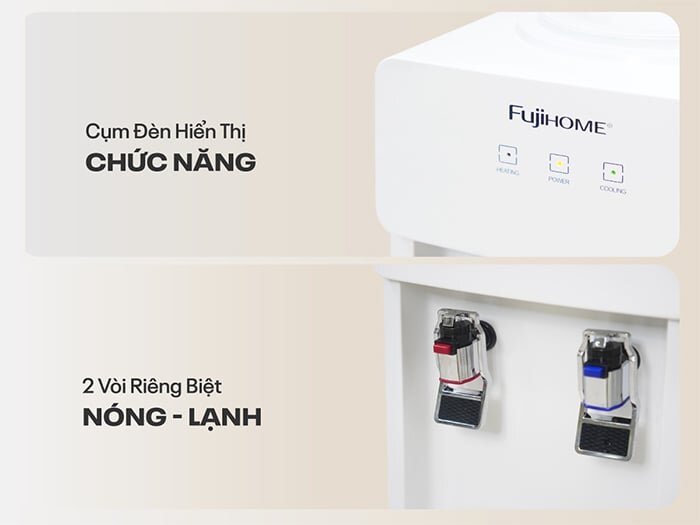 Cây nước có đèn hiển thị rõ ràng 