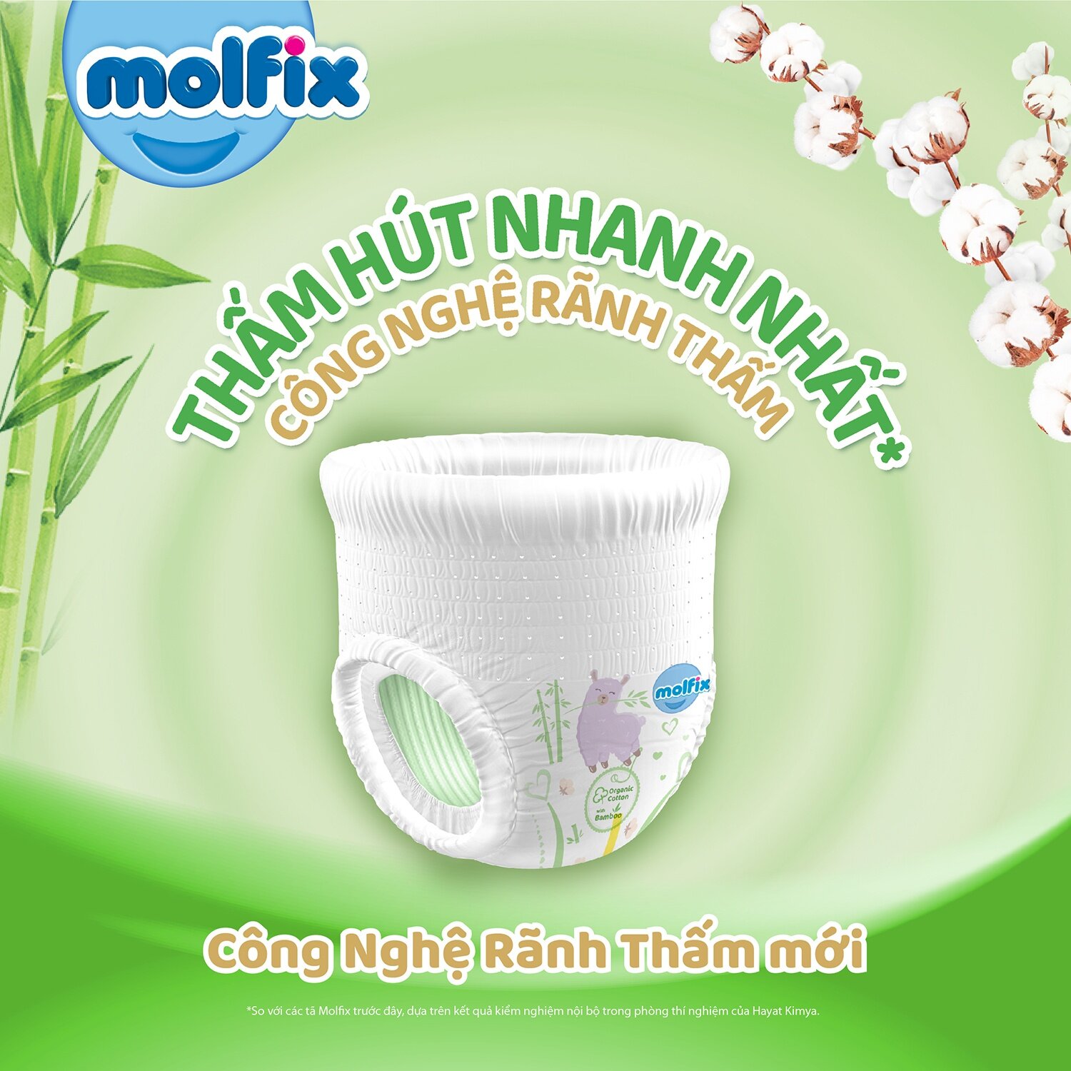 Thân tã dán Molfix size M Super Jumbo thiết kế rãnh rốn êm ái