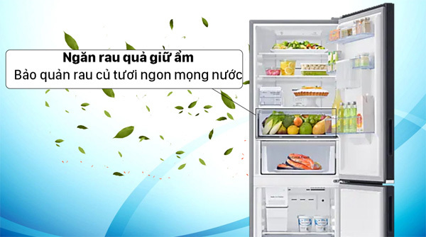 Ngăn rau quả Tủ lạnh Samsung Inverter 307 lít RB30N4190BU/SV Mới 2021