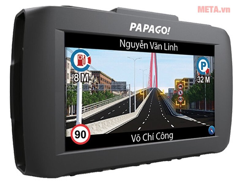 Camera hành trình VietMap Papago 51G (ghi hình với tên đường di chuyển)