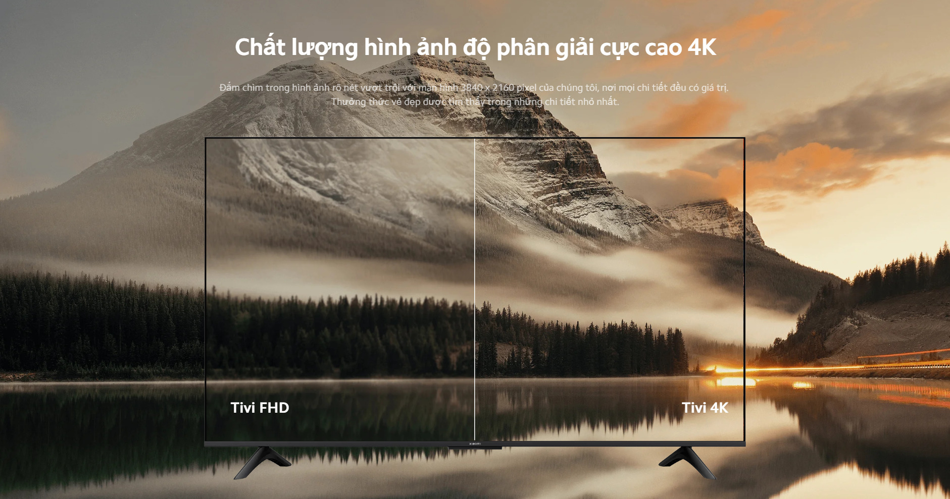 Google Tivi Xiaomi có độ phân giải 4K Google Tivi Xiaomi